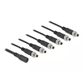 Rozgałęźnik kablowy DeLOCK 86591 5.5 x 2.1 mm 1 x gniazdo na 6 x wtyk, przykręcany