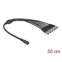 Rozgałęźnik kablowy DeLOCK 86591 5.5 x 2.1 mm 1 x gniazdo na 6 x wtyk, przykręcany