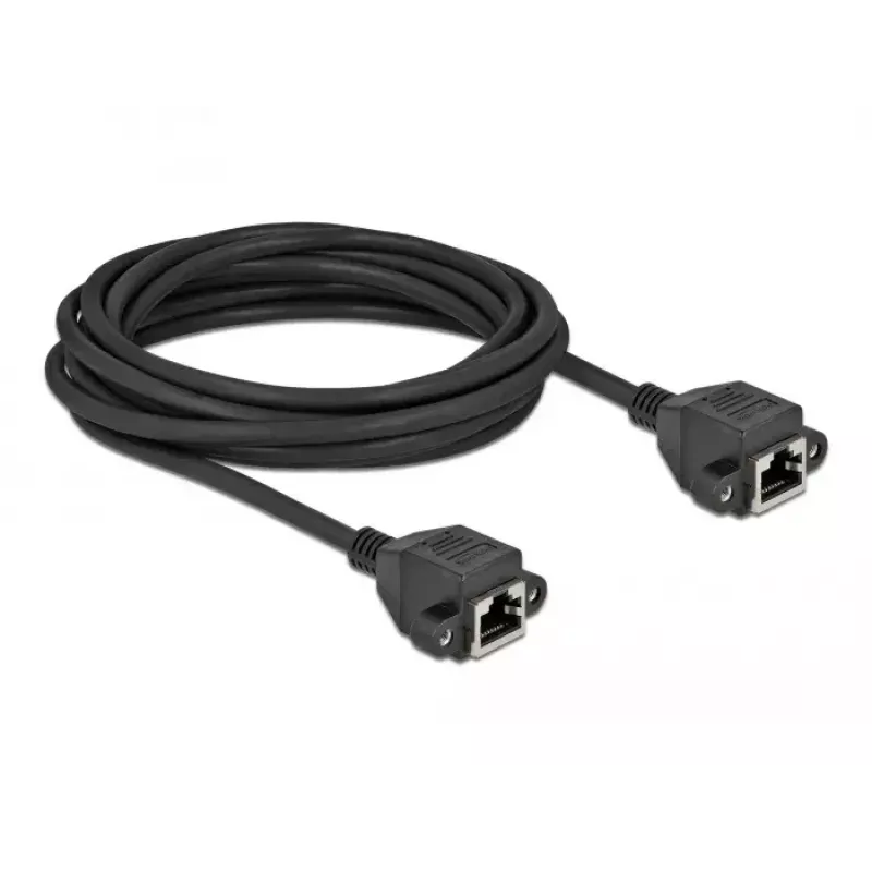Kabel przedłużający do sieci DeLOCK Cat.6A 5m Czarny