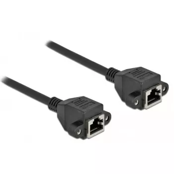Kabel przedłużający do sieci DeLOCK Cat.6A 5m Czarny