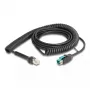 Kabel spiralny DeLOCK RJ50 męski do PoweredUSB męski 12 V 3 m czarny
