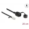 Kabel sieciowy DeLOCK 88012 RJ45 męski na RJ45 żeński Cat5e 0,25 m Czarny