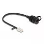 Kabel sieciowy DeLOCK 88012 RJ45 męski na RJ45 żeński Cat5e 0,25 m Czarny