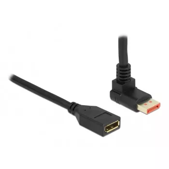 Przedłużacz DisplayPort DeLOCK kątowy 90° do góry 8K 60 Hz 1 m