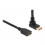 Przedłużacz DisplayPort DeLOCK kątowy 90° do góry 8K 60 Hz 1 m