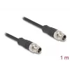 Kabel sieciowy DeLOCK M12 Kabel X-kodowany 8-pinowy męski na męski Cat5e 1 m Czarny