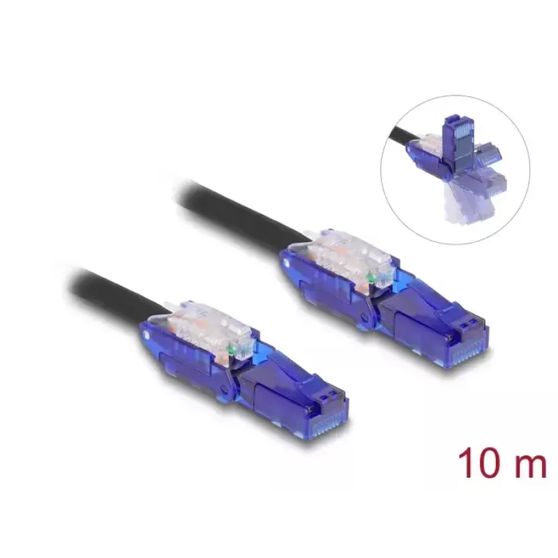 Kabel sieciowy DeLOCK 80931 RJ-45 Cat6 10 m Czarny Fioletowy