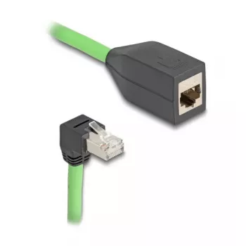 Kabel sieciowy DeLOCK 80886 RJ-45 Cat6a 1m czarno-zielony