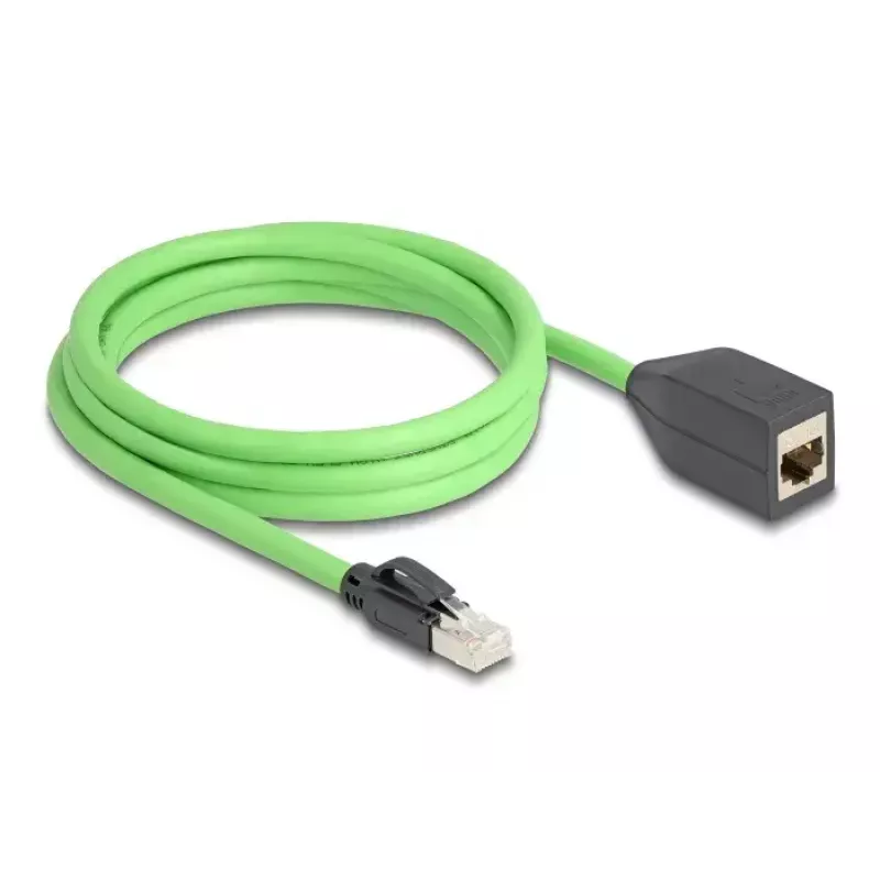 Kabel sieciowy DeLOCK RJ45 Cat.6A wtyk do gniazda 2m zielony