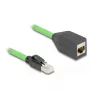 Kabel sieciowy DeLOCK RJ45 Cat.6A wtyk do gniazda 2m zielony