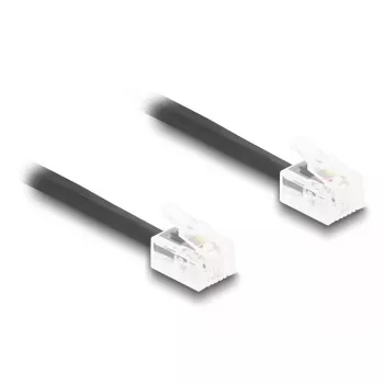 Kabel telefoniczny DeLOCK 90224 3 m Czarny RJ-11