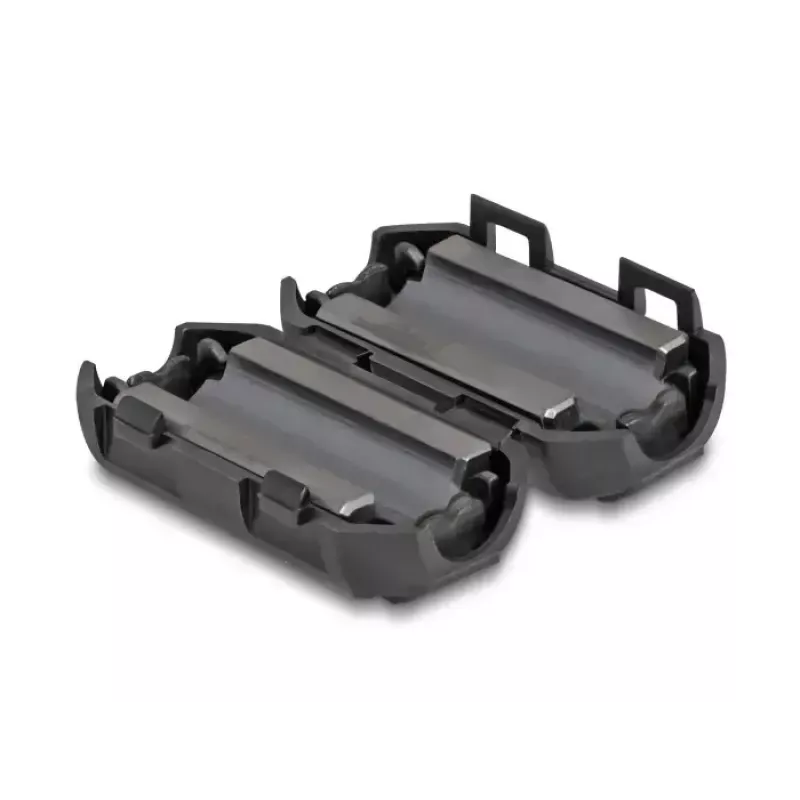 Zacisk ferrytowy DELOCK 80945, czarny, nikiel/tworzywo sztuczne/cynk, 16,5×30×14 mm, opakowanie 2 szt.