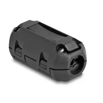 Zacisk ferrytowy DELOCK 80945, czarny, nikiel/tworzywo sztuczne/cynk, 16,5×30×14 mm, opakowanie 2 szt.