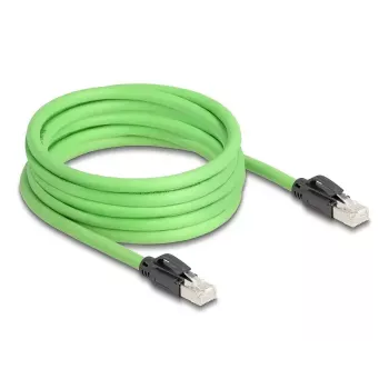 Kabel sieciowy DeLOCK RJ45 Cat.6A wtyk do wtyku SF/UTP 5m Zielony