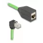 Kabel sieciowy DeLOCK 80887 RJ-45 Cat6a 2m czarny zielony