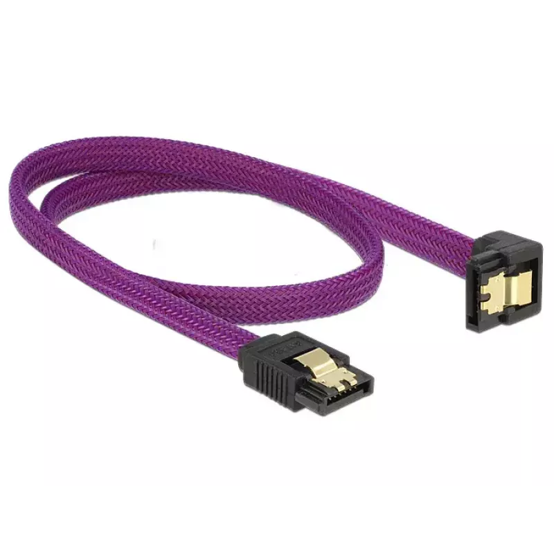 Kabel SATA DeLOCK 83696 0.5 m fioletowy