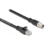 Kabel sieciowy DeLOCK 80580 M12 RJ-45 Cat5e 3 m Czarny