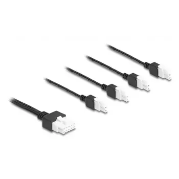 Kabel zasilający DeLOCK 90173 Czarny 1 m 4 x DC