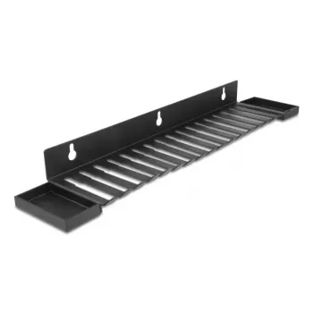 Uchwyt na kable DeLOCK 67180 Wall Czarny 72mm x 401mm x 12mm