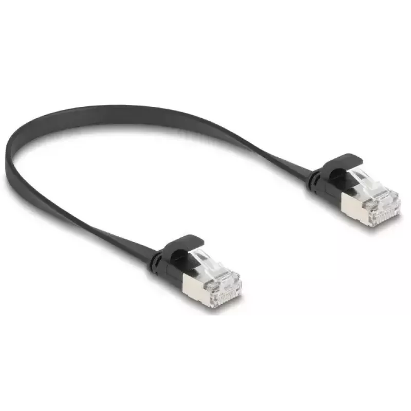 Kabel sieciowy DeLOCK 81161 RJ-45 Cat6a 0,25 m czarny