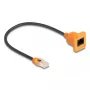 Kabel sieciowy DELOCK 90803 Cat5e U/UTP RJ-45 do RJ-45 Czarny/Pomarańczowy 0,3 m