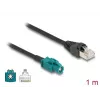Kabel koncentryczny DELOCK 90697 — 1 m, HSD Z na RJ-45, czarny/niebieski