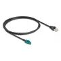 Kabel koncentryczny DELOCK 90697 — 1 m, HSD Z na RJ-45, czarny/niebieski
