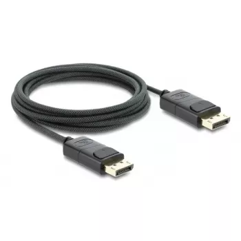 Kabel koncentryczny DELOCK DisplayPort 8K 60 Hz, DisplayPort–DisplayPort, 1 m, czarny, oplot pleciony
