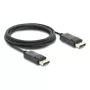 Kabel koncentryczny DELOCK DisplayPort 8K 60 Hz, DisplayPort–DisplayPort, 1 m, czarny, oplot pleciony