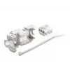 Moduł Keystone DELOCK 90938 — płaski ekranowany klucz RJ-45 Cat.6A, biały