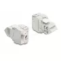 Moduł Keystone DELOCK 90938 — płaski ekranowany klucz RJ-45 Cat.6A, biały