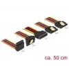 Kabel SATA DeLOCK 60149 0,5 m SATA 15-pin 4 x SATA 15-pin Czarny Pomarańczowy Czerwony Żółty