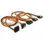 Kabel SATA DeLOCK 60149 0,5 m SATA 15-pin 4 x SATA 15-pin Czarny Pomarańczowy Czerwony Żółty