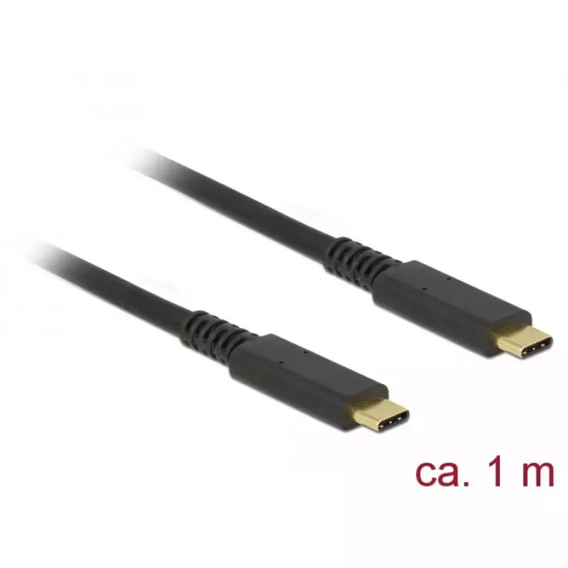 Kabel USB DeLOCK 85207 USB 3.2 Gen 2 1m USB C Czarny