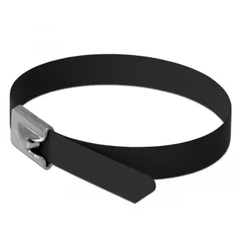 Opaska kablowa DeLOCK 18814 stal czarna 300mm 10 szt.