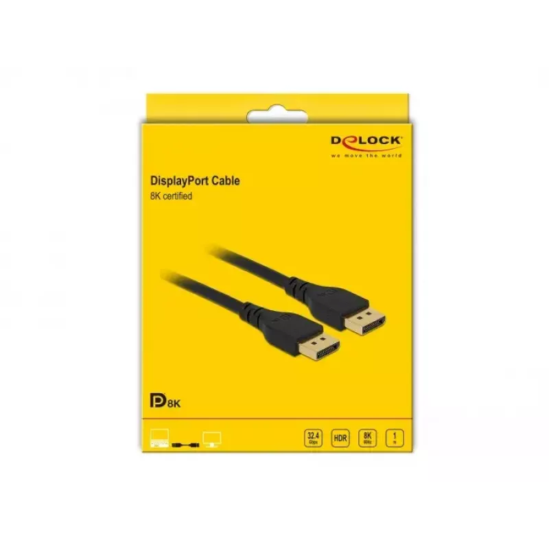 Kabel DisplayPort DeLOCK 85909 8K 60 Hz 1 m