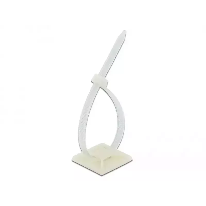 Uchwyt do opasek zaciskowych DeLOCK 18679 biały nylon 10 szt.