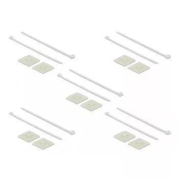 Uchwyt do opasek zaciskowych DeLOCK 18679 biały nylon 10 szt.