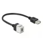 Moduł Keystone DeLOCK 86391 USB C płaski czarno-biały