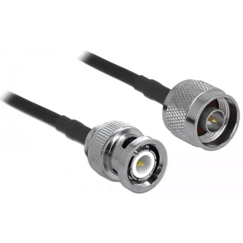 Kabel koncentryczny LMR195 DeLOCK 90425 10 m czarny szary