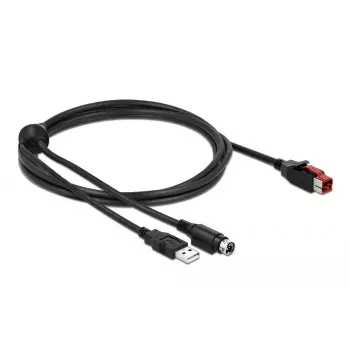 Przewód PoweredUSB DeLOCK 85941 24 V USB typu A Mini-DIN 2 m