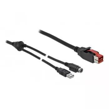 Przewód PoweredUSB DeLOCK 85941 24 V USB typu A Mini-DIN 2 m