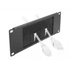 Panel szczotkowy DeLOCK 10 cali kabel Management Brush Strip 2U czarny