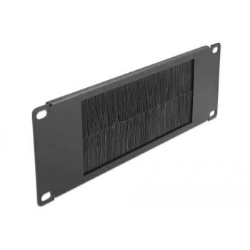Panel szczotkowy DeLOCK 10 cali kabel Management Brush Strip 2U czarny