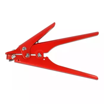 Szczypce DELOCK 86773 — metalowa konstrukcja, stalowe uchwyty, czerwone uchwyty