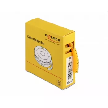Oznacznik kabli DeLOCK 18355 żółty plastik 500 szt.