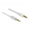 Kabel audio DeLOCK 66073 0,5 m 3,5 mm srebrny biały