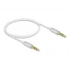 Kabel audio DeLOCK 66073 0,5 m 3,5 mm srebrny biały