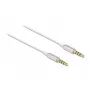 Kabel audio DeLOCK 66073 0,5 m 3,5 mm srebrny biały