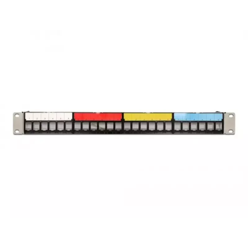 Patch Panel DeLOCK 19 cali 24 porty z prowadnicą kabli